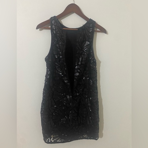 H & M Sequin black dress - Size  8 - Picture 2 of 4